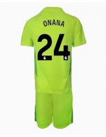 Otroške Nogometnih dresov Manchester United Andre Onana #24 Vratar Gostujoči 2024-25 Kratki rokavi (+ hlače)